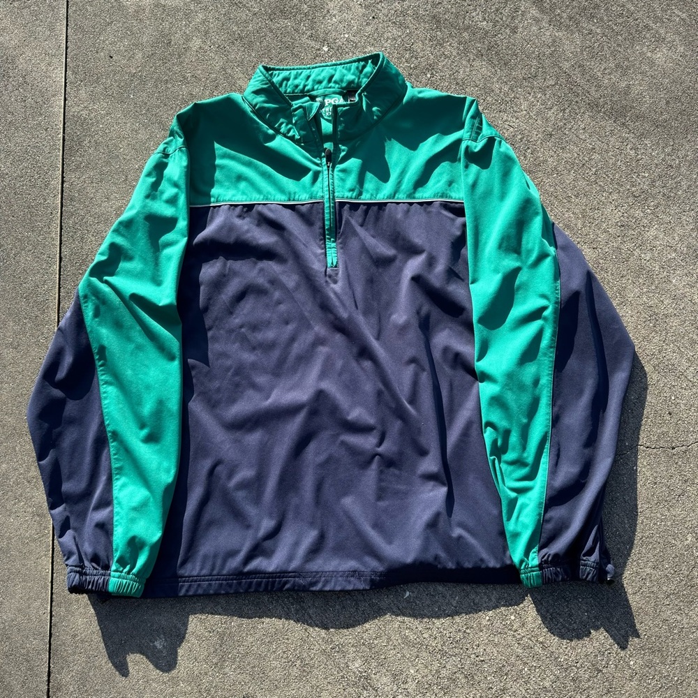 PGA Tour Green and Navy Windbreaker